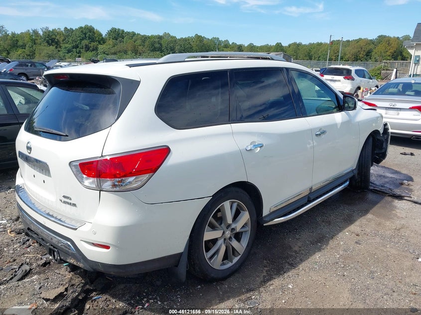 Vin: 5n1ar2mm5fc683674, lot: 46621377, nissan pathfinder platinum 20154