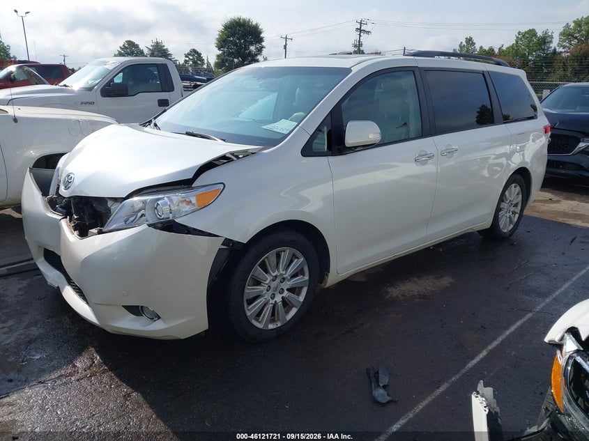 Vin: 5tdyk3dc7es406980, lot: 46621441, toyota sienna limited v6 7 passenger 20142