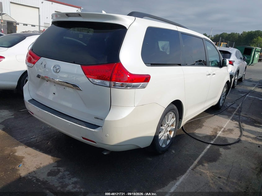 Vin: 5tdyk3dc7es406980, lot: 46621441, toyota sienna limited v6 7 passenger 20144