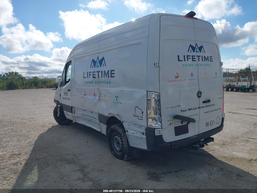 Vin: w1y4nbhy2rt191419, lot: 46621477, mercedes-benz sprinter 2500 standard roof 4-cyl diesel ho 20243