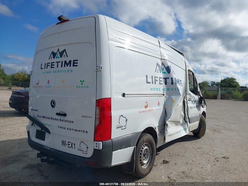 Vin: w1y4nbhy2rt191419, lot: 46621477, mercedes-benz sprinter 2500 standard roof 4-cyl diesel ho 20244
