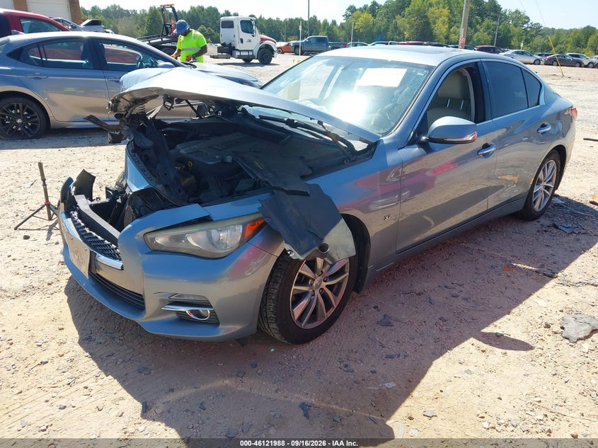 2014 Infiniti Q50, Удар спереду, IAAI, VIN JN1BV7AR9EM693735 — фото 2