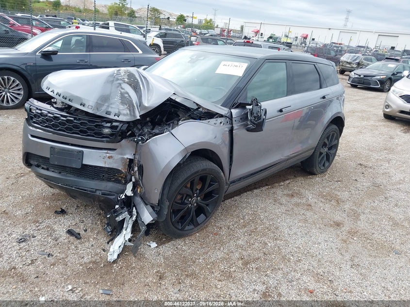 Vin: salzp2fx7lh042487, lot: 46621757, land rover range rover evoque se 20202