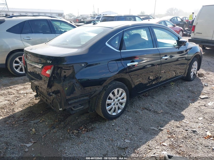 Vin: 3n1ab7ap3fy381413, lot: 46621765, nissan sentra sv 20154