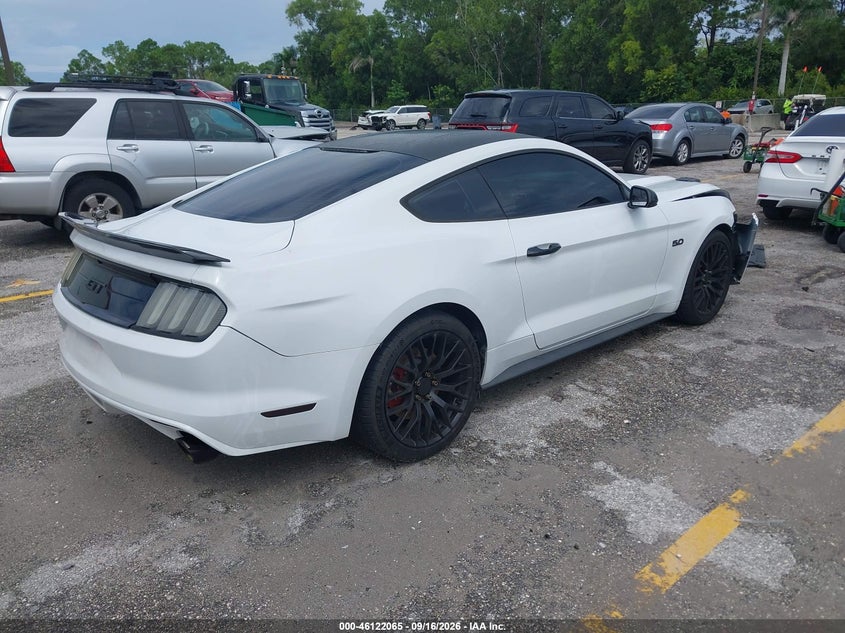 Vin: 1fa6p8cf5f5423579, lot: 46621784, ford mustang gt/gt premium 20154