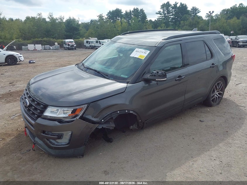 Vin: 1fm5k8gtxggc19107, lot: 46621850, ford explorer sport 20162