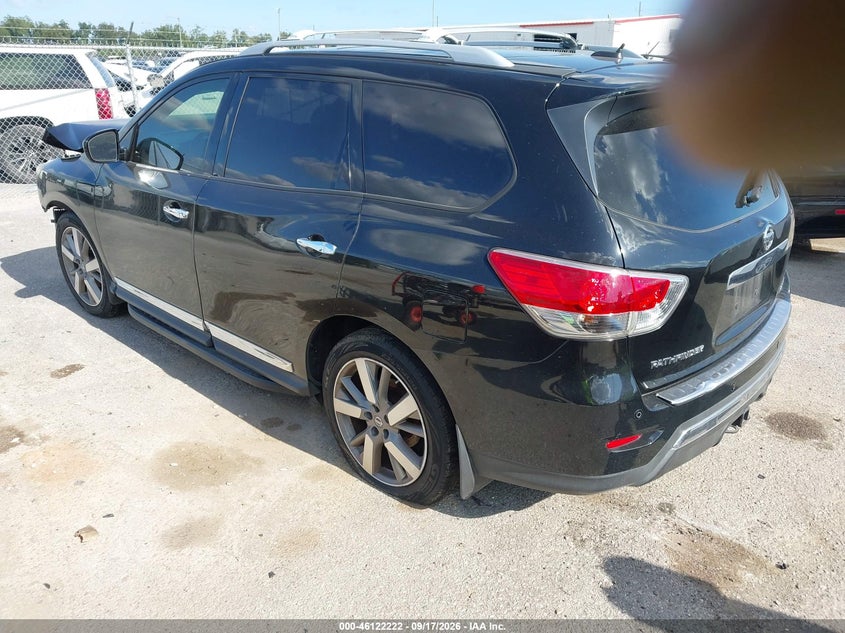 Vin: 5n1ar2mn4ec635543, lot: 46621942, nissan pathfinder platinum 20143