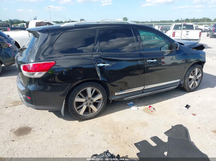 Vin: 5n1ar2mn4ec635543, lot: 46621942, nissan pathfinder platinum 20144