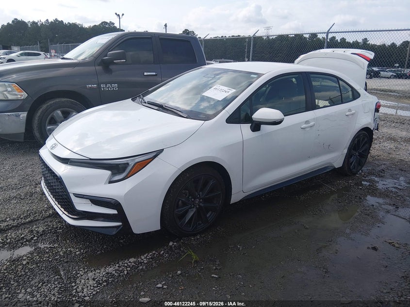Vin: jtdbcmfe8t3115636, lot: 46621965, toyota corolla hybrid hybrid se 20262