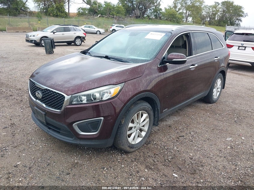 Vin: 5xypgda36gg069810, lot: 46621971, kia sorento 2.4l lx 20162