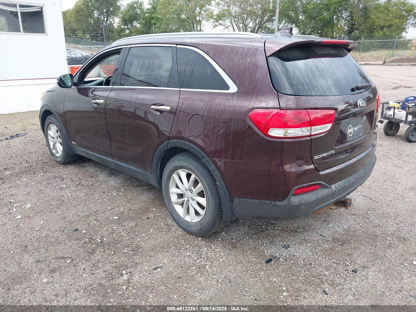 Vin: 5xypgda36gg069810, lot: 46621971, kia sorento 2.4l lx 20163