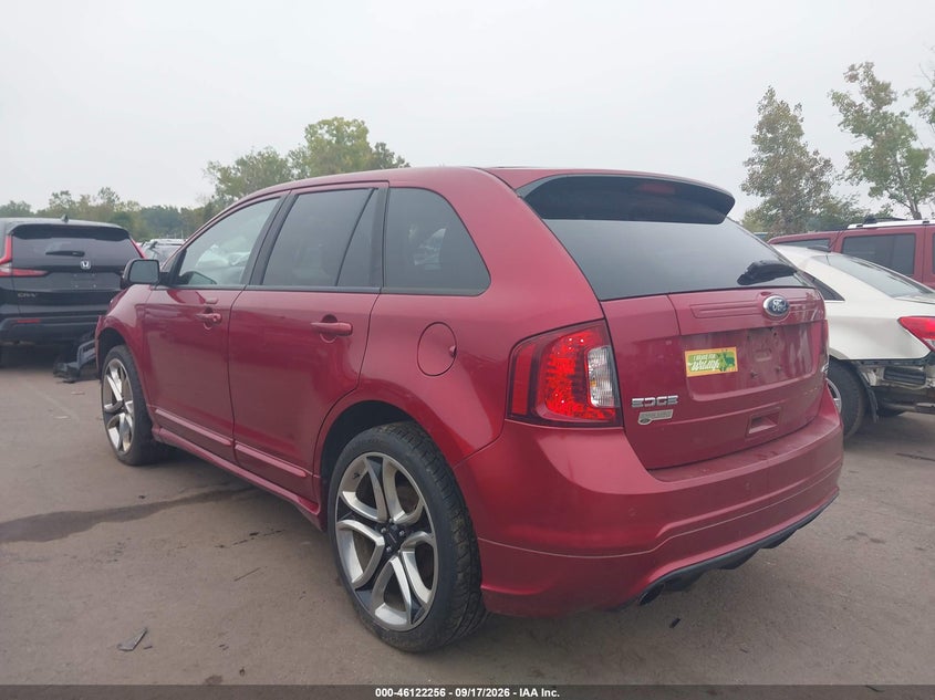 Vin: 2fmdk4ak7dbb53462, lot: 46621976, ford edge sport 20133