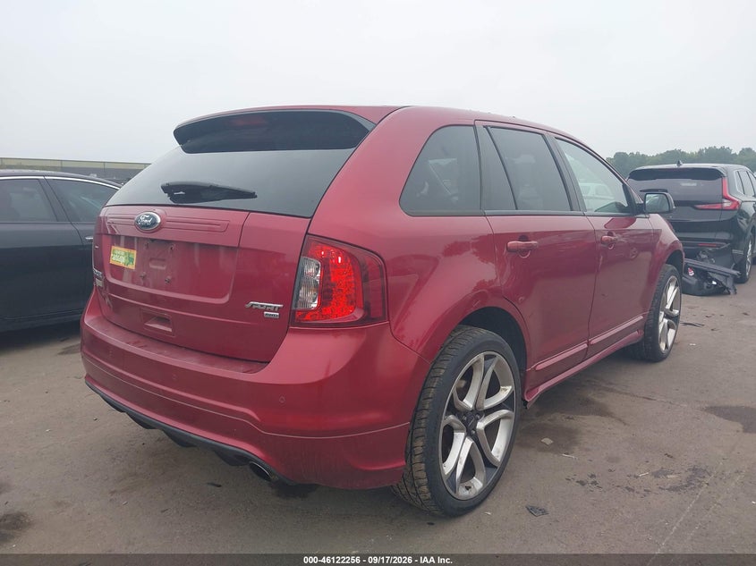 Vin: 2fmdk4ak7dbb53462, lot: 46621976, ford edge sport 20134