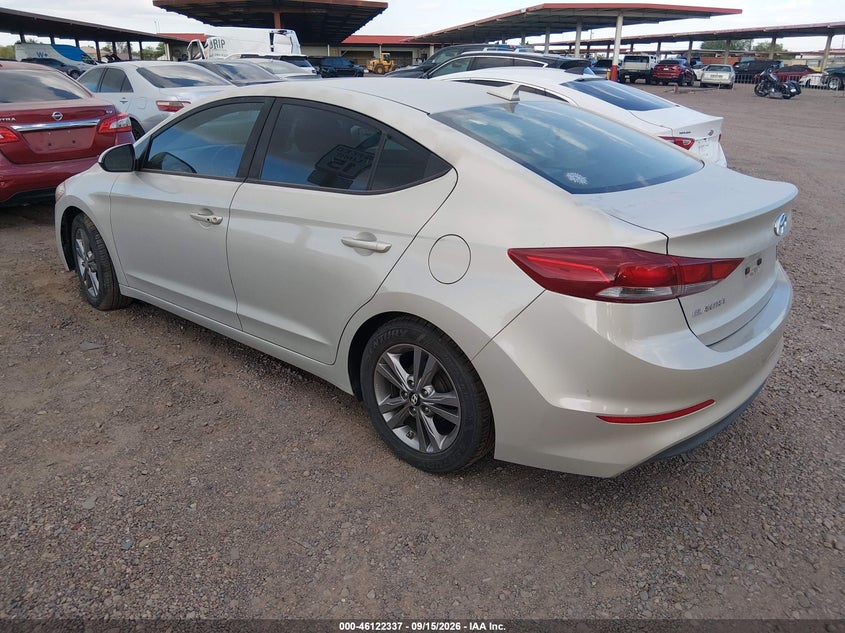 Vin: kmhd84lf0hu327385, lot: 46622057, hyundai elantra value edition 20173