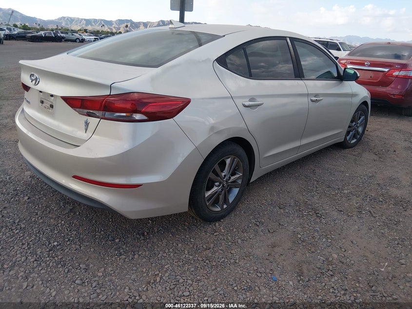 Vin: kmhd84lf0hu327385, lot: 46622057, hyundai elantra value edition 20174