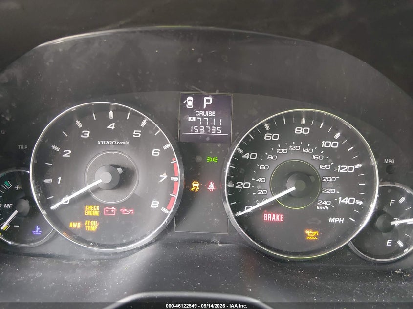2012 SUBARU OUTBACK auction photo 7