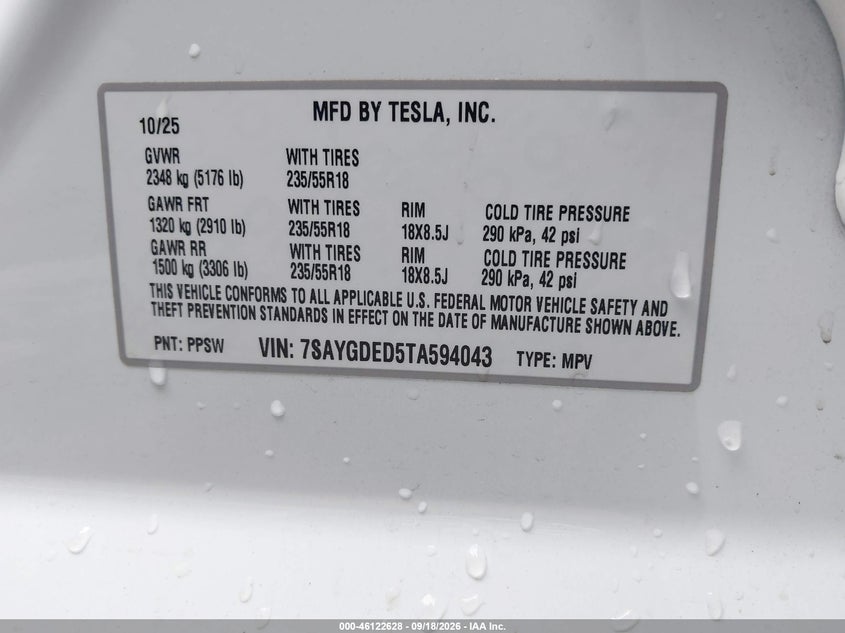 2026 TESLA MODEL Y PREMIUM REAR-WHEEL DRIVE/REAR-WHEEL DRIVE · Фото 9