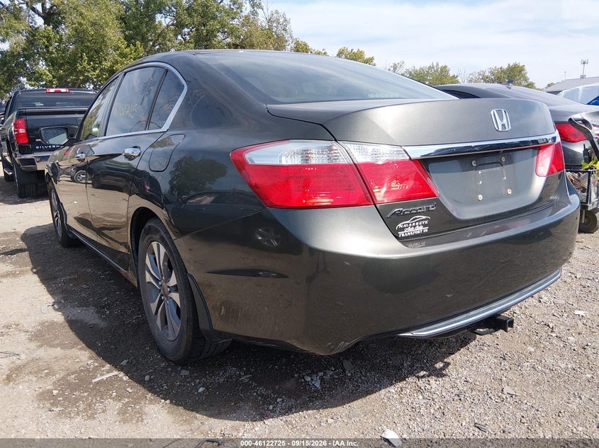 Vin: 1hgcr2f39ea006432, lot: 46622445, honda accord lx 20143