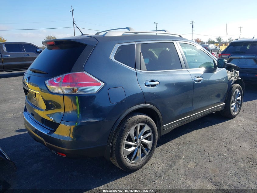 Vin: 5n1at2mt3fc814898, lot: 46622452, nissan rogue sl 20154