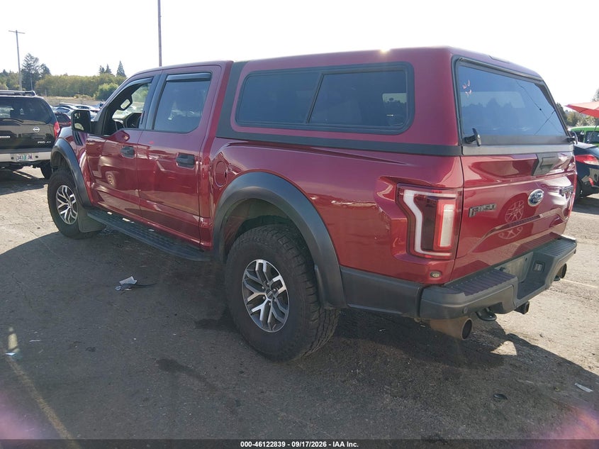 Vin: 1ftfw1rg4hfa87070, lot: 46622559, ford f-150 raptor 20173