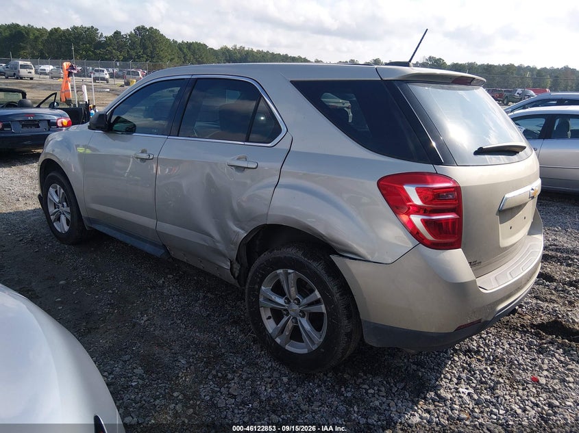 Vin: 2gnalbek9g1188668, lot: 46622573, chevrolet equinox ls 20163