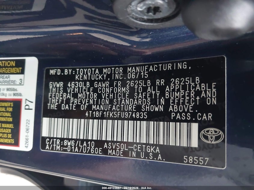 TOYOTA CAMRY - zdjęcie 9