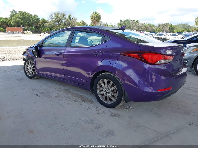 Vin: 5npdh4ae6fh585903, lot: 46622669, hyundai elantra se 20153