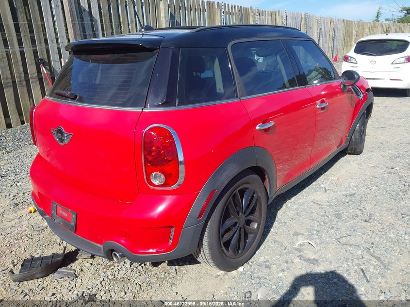 Vin: wmwzc3c5xcwl82611, lot: 46622719, mini cooper s countryman 20124