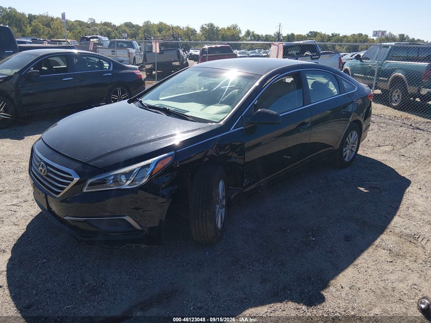 2016 Hyundai Sonata, Левый бок, IAAI, VIN 5NPE24AF4GH260473 — фото 2