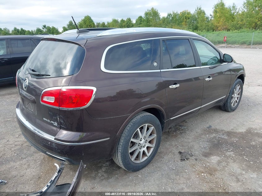 Vin: 5gakvbkd5gj199414, lot: 46622835, buick enclave leather 20164