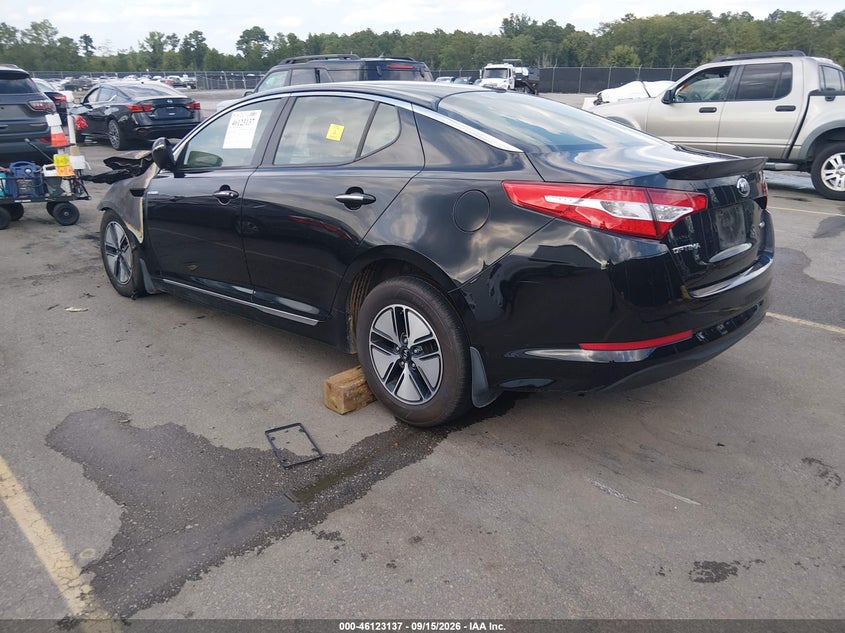 Vin: knagm4ad7d5058446, lot: 46622857, kia optima hybrid lx 20133