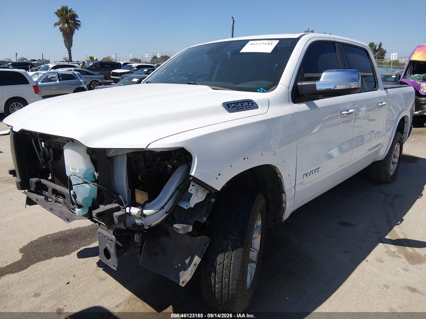 Vin: 1c6rrejt3ln320835, lot: 46622908, ram 1500 laramie  4x2 5'7 box 20202