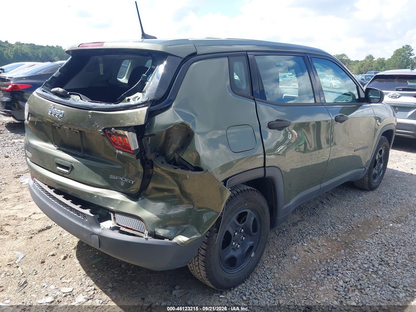 Vin: 3c4njcab1mt523038, lot: 46622935, jeep compass sport fwd 20214