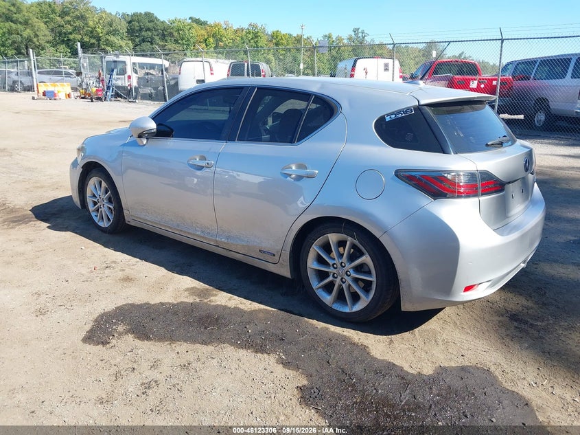 Vin: jthkd5bh6c2111267, lot: 46623026, lexus ct 200h premium 20123