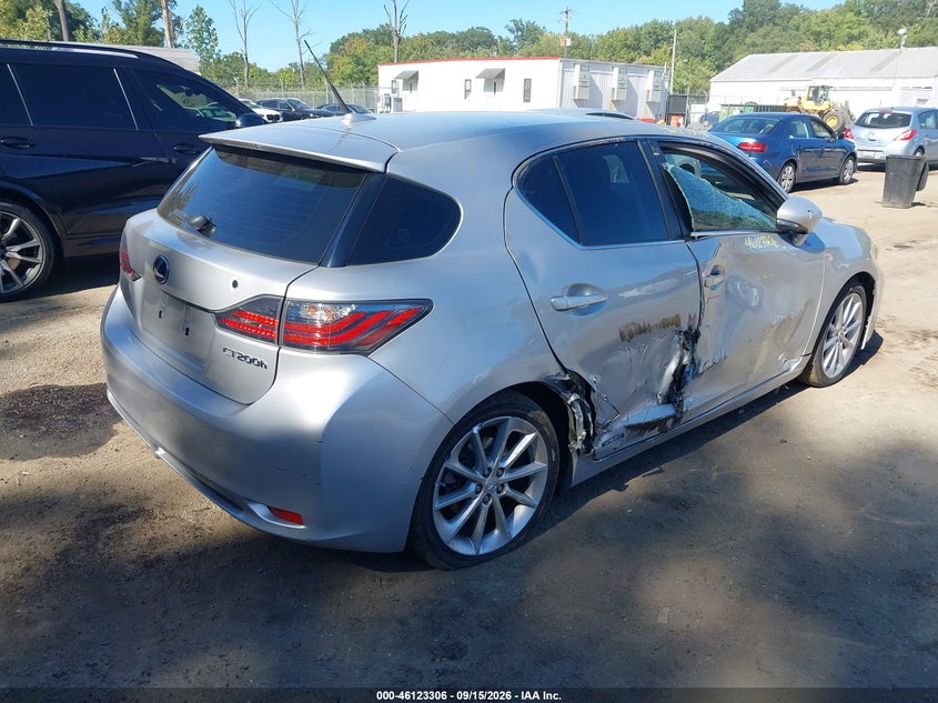 Vin: jthkd5bh6c2111267, lot: 46623026, lexus ct 200h premium 20124