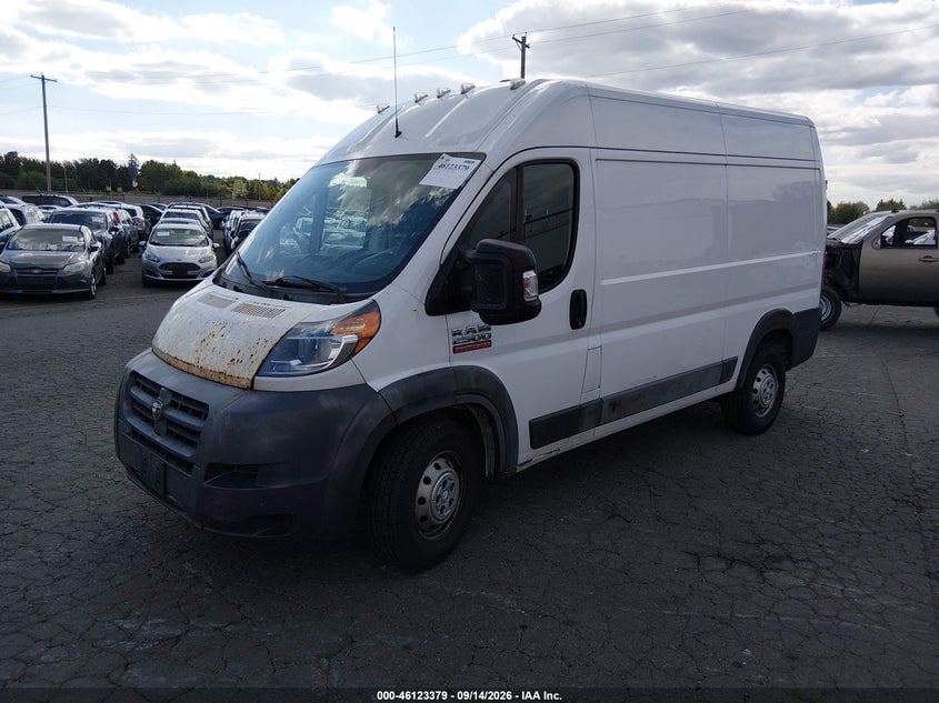 Vin: 3c6trvcg2he515441, lot: 46623099, ram promaster 2500 high roof 136 wb 20172