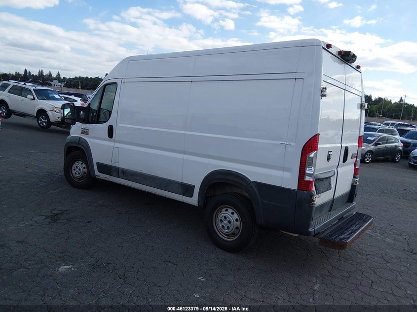Vin: 3c6trvcg2he515441, lot: 46623099, ram promaster 2500 high roof 136 wb 20173