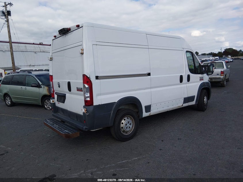 Vin: 3c6trvcg2he515441, lot: 46623099, ram promaster 2500 high roof 136 wb 20174