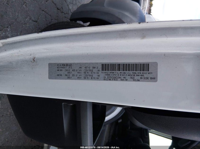 RAM PROMASTER 2500 2017 VIN 3C6TRVCG2HE515441
