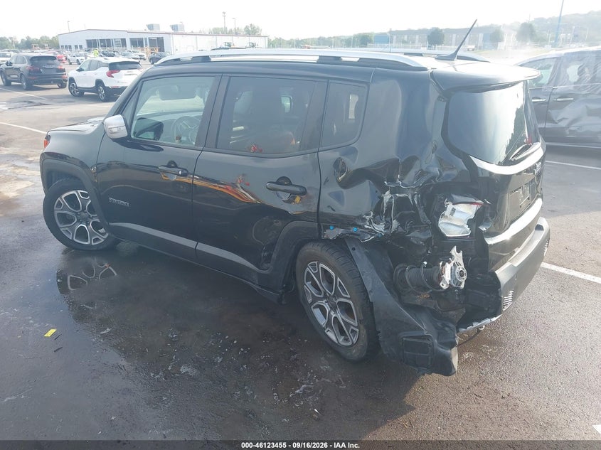 Vin: zaccjadb9hpf50105, lot: 46623175, jeep renegade limited fwd 20173