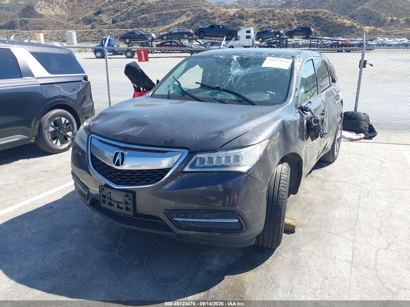 Vin: 5fryd3h25eb015406, lot: 46623196, acura mdx 20142