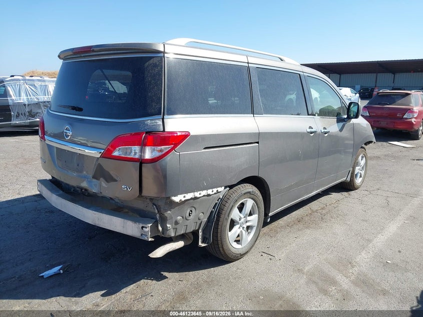 Vin: jn8ae2kp1e9107786, lot: 46623365, nissan quest sv 20144