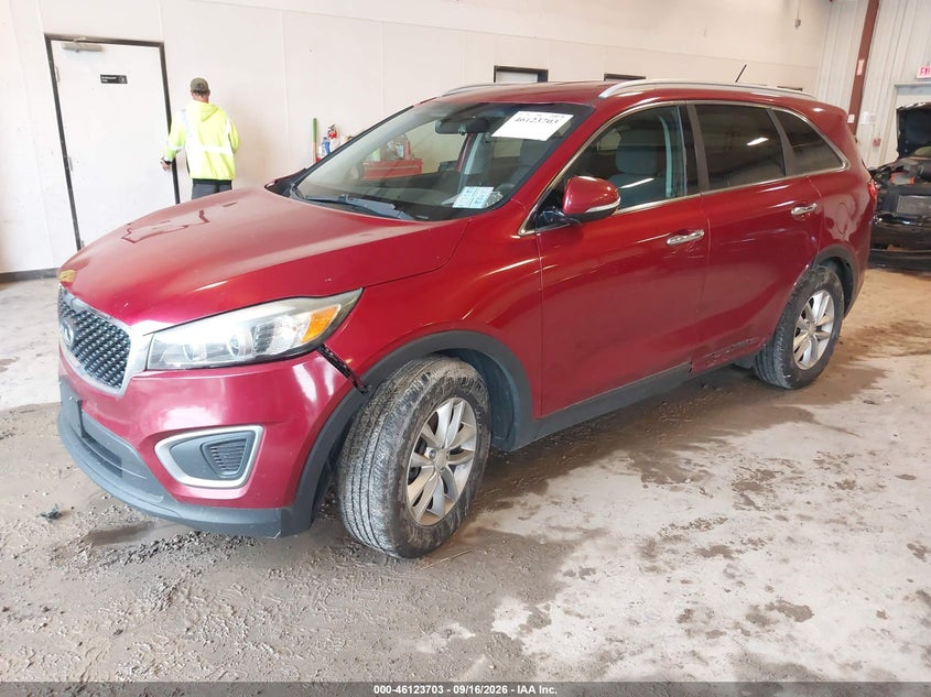 Vin: 5xypg4a56gg111345, lot: 46623423, kia sorento 3.3l lx 20162