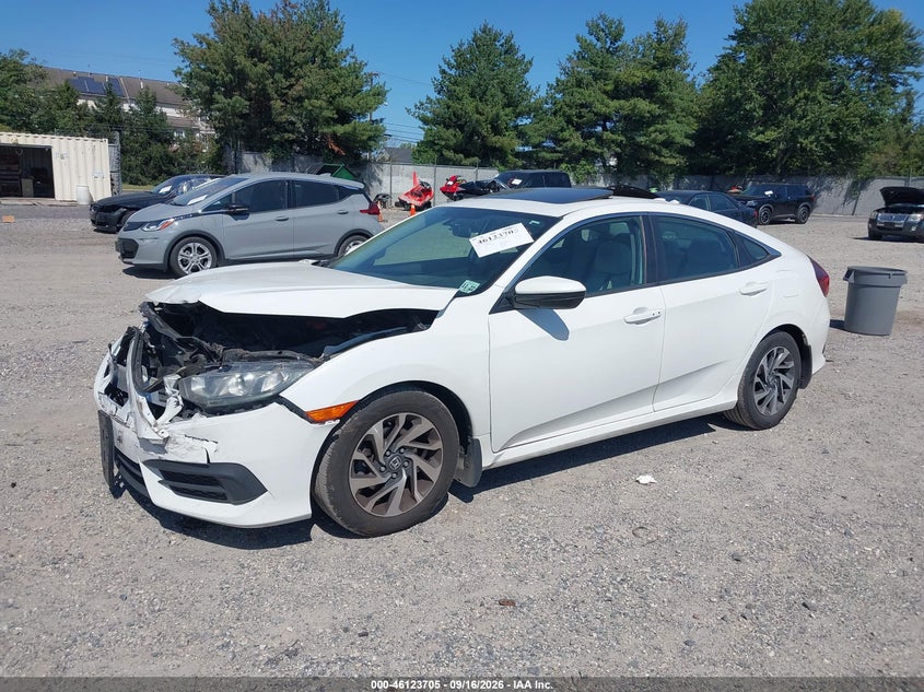 Vin: 2hgfc2f76hh575200, lot: 46623425, honda civic ex 20172