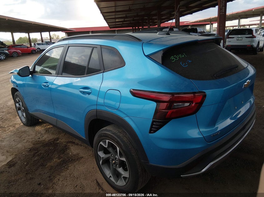 Vin: kl77lhep3sc225859, lot: 46623426, chevrolet trax fwd lt 20253