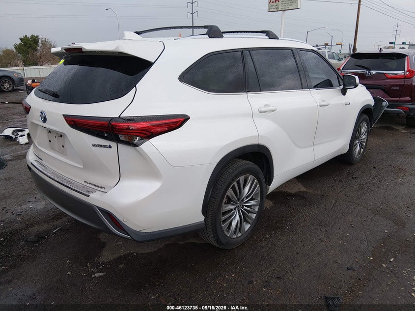 Vin: 5tdfarah8ms005532, lot: 46623455, toyota highlander hybrid platinum 20214