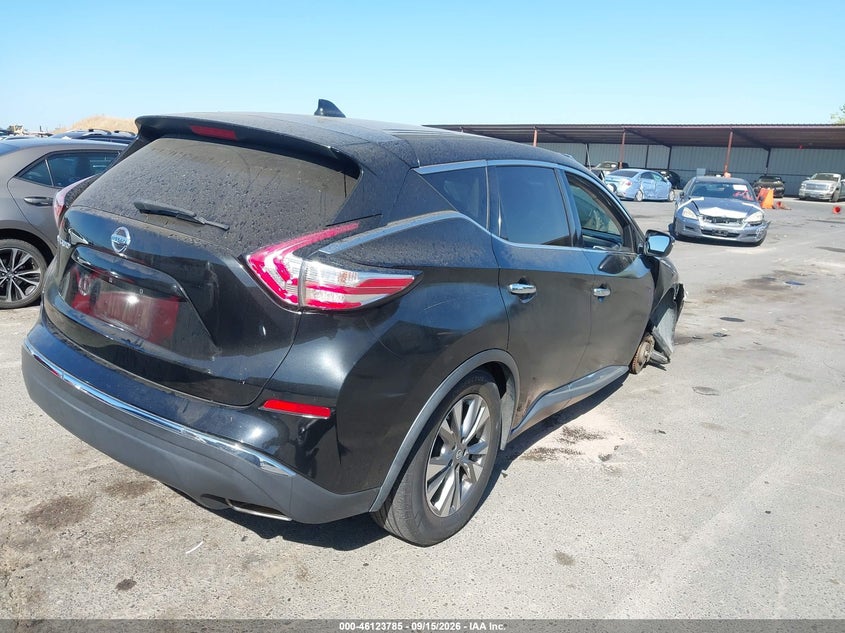 Vin: 5n1az2mh9gn151417, lot: 46623505, nissan murano platinum/s/sl/sv 20164