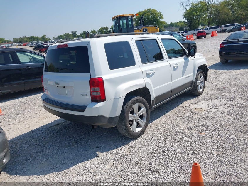 Vin: 1c4njrfb9ed713124, lot: 46623509, jeep patriot latitude 20144