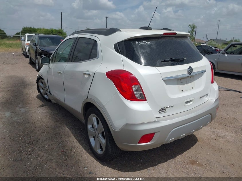 Vin: kl4cjfsb6fb243024, lot: 46623761, buick encore convenience 20153