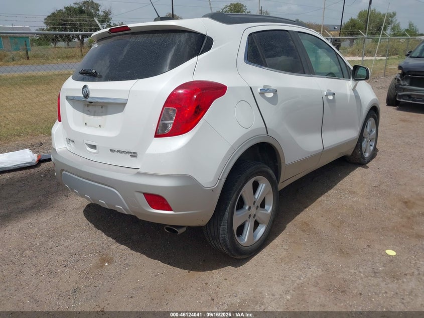 Vin: kl4cjfsb6fb243024, lot: 46623761, buick encore convenience 20154